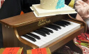NEW CLASSIC TOYS儿童木质机械小钢琴 儿童电子琴1-6岁男女孩宝宝音乐早教玩具礼物 25键胡桃木色【木质电子钢琴】 实拍图
