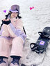 酷峰新款韩版滑雪服男女加厚保暖防水单双板装备分体滑雪衣裤情侣雪衣 粉紫心上衣 M 实拍图