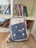 viney高中书包初中女大学生小学生4-6年级儿童ins韩版双肩包15.6英寸电脑背包大容量时尚潮流休闲旅行包高颜值轻便减压减负简约 实拍图
