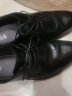 海澜之家HLA皮鞋男士商务休闲系带正装德比鞋子男HAAPXM3AA90183 黑色44 实拍图