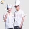 耐典厨师服男女夏季西餐厅厨房酒店食堂烘焙店厨师工作服白色短袖3XL 实拍图