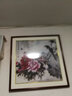 紫腾随轩新中式牡丹花开富贵装饰画客厅餐厅背景墙画卧室床头挂画壁画 图10 70*70cm红木色实木框 实拍图