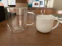 九土双层隔热茶杯用带过滤隔简易泡绿茶杯陶瓷玲珑花茶漏办公带盖水杯 款式一 实拍图