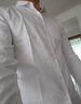 罗蒙（ROMON）休闲衬衫男长袖秋季免烫商务黑衬衣男士职业正装白衬衫男装中青年 白色- 1件装 XL 建议130-145斤 实拍图