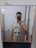 GENIOLAMODE冰丝t恤男士短袖夏季凉感青少年休闲百搭简约衣服男装 水绿 2XL 实拍图