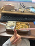 荣事达（Royalstar）加热饭盒 电热饭盒 保温饭盒 双层304不锈钢免注水蒸煮自热饭盒插电加热上班便携式热饭神器办公室 1L 杏色【单层分区 免注水】 实拍图