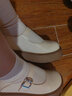 回力（Warrior）厚底乐福鞋2026春季新款女鞋法式英伦风单鞋玛丽珍女鞋白色小皮鞋 米色 35 实拍图