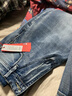皮尔卡丹（pierre cardin）牛仔裤男夏季修身潮流潮牌透气商务休闲裤小脚长裤男磨白蓝32码 实拍图