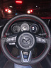 奥迈尔马自达真皮手缝方向盘套昂克赛拉阿特兹CX-5/CX-4马3马6汽车把套 翻毛皮+蓝色回正标 实拍图