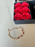 银千惠999纯银孔雀石四叶草手链女士轻奢高端手镯生日礼物送女朋友老婆 999银红玛瑙手链+商家配送/免费刻字 玫瑰花礼盒送老婆/情人节女生礼物/配首饰证书 实拍图