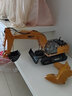 汇纳玩具（HUI NA TOYS）汇纳大号遥控卡车挖机电动货车玩具工程自卸车模型合金挖掘机推土 合金版11通道挖掘机喷雾式 官方标配(1充电电池) 实拍图