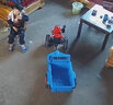 好莱娃儿童电动车拖拉机玩具车可坐人超大号手扶带斗男孩四轮 蓝色 双驱12V大电瓶 实拍图