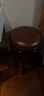创运美式乡村酒吧椅头层牛皮吧台椅旋转高椅真皮高脚椅无靠背柜台椅 浅棕全头层牛皮坐垫款 实拍图