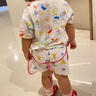 巴拉巴拉婴儿t恤宝宝打底衫女童上衣男短袖夏季全棉可爱 粉红60035 100 实拍图