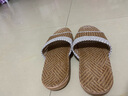 开妮特（Kenniter）拖鞋男士夏季家用居家亚麻拖鞋藤草室内地板防滑厚底情侣凉拖鞋女 TX6801咖啡色 39-40 码26cm 实拍图