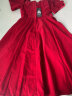 塞德勒（SAIDELE）敬酒服2024新款新娘酒红色平时可穿夏季小个子订婚礼服甜美连衣裙 酒红色 M (建议96-105斤) 晒单实拍图