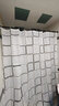 施香曼浴帘套装折叠杆防水隐形浴房免打孔套装干湿分离防霉隔断淋浴室门 大方格 宽180*高200+伸缩杆110-200挡水 实拍图
