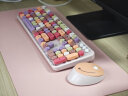 镭拓（Rantopad）RF104 无线键盘鼠标套装 办公键鼠套装 复古键盘 鼠标 套装104键全尺寸 杏色混彩 晒单实拍图