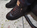 卡帝乐鳄鱼（CARTELO）鞋子男鞋冬季高帮皮鞋男英伦板鞋韩版休闲鞋男靴 黑色加绒 44码 实拍图