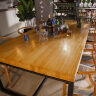 铁元帅餐桌椅组合现代简约小户型快餐厅客厅大板实木饭桌铁艺北欧餐桌 支持定制非产品价格 实拍图