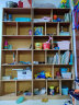 蔓斯菲尔（MSFE）书柜书架落地简约家用学生客厅置物多层架子带门简易书架柜子 【格子款全后背板】松木色60CM 实拍图
