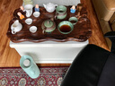 陶瓷功夫茶具套装茶杯茶壶整套紫砂手绘青瓷青花玲珑汝窑白瓷 茶圣茶具 1壶1海1漏6杯 实拍图