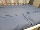 黄河口老粗布四件套纯棉全棉加厚纯色条纹方格被套床单四件套 家纺床上四件套 藏蓝色 1.8/2.0米床四件套/被套2.0*2.3 实拍图
