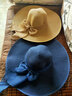 NZTK 夏天女遮阳帽子 时尚凉帽大沿草帽韩版可折叠沙滩防晒太阳帽 MH078 藏蓝色 实拍图