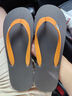 hippobloo河马泰国进口乳胶人字拖男女舒适防滑橡胶凉拖鞋海边沙滩ins潮拖 橙棕橙 43 (泰11.5) 实拍图