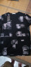 利郎官方短袖T恤男大logo印花T恤夏季男士圆领抗菌T恤男短易穿搭 黑 常规 24升级款 170/88A 实拍图
