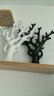 睿诺现代家居装饰品摆件创意陶瓷工艺品客厅酒柜电视柜摆设三口鹿礼物 黑色树一个 实拍图