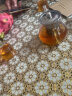 瓷牌茗茶具（cipaiming teaset） 透明玻璃茶具整套套装家用功夫茶壶茶杯会客泡茶器 金色把《八骏壶》6个金把杯 实拍图