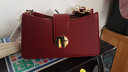 CLEVER & KETCH红色包包结婚新娘包腋下包法棍包单肩斜挎手提婚包生日礼物送女友 酒红色-平纹 实拍图