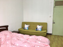 懒人日记 沙发床两用小户型多功能沙发可拆洗懒人沙发简易可折叠沙发床 绿色-棉麻 三人（平铺190CM*120CM*40CM） 实拍图