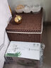 南孜 编织收纳筐零食篮衣橱衣柜收纳箱大号藤编篮子衣服收纳框 有盖 有内衬 咖啡色特大号 多尺寸选择 实拍图