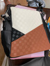 KOFTA品牌 棋盘格真皮双肩包女2025新款女士背包休闲书包百搭生日礼物 拼色 实拍图