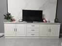 索友（CVOY）  实木电视柜客厅斗柜简约卧室靠墙储物柜 多功能玄关隔断柜地柜 【欧式实木四门三抽】2.4米暖白色 实拍图