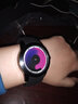 学生手表男孩韩版简约潮流初中石英男表创意个性酷炫腕男士picto手表防水青少年电子表漩涡概念手表 夜光版-黑带红显 实拍图