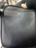阿诺妮斯斜挎包男士真皮小包休闲软皮背包男单肩包头层牛皮装手机迷你包包 黑色牛皮狮子头 实拍图