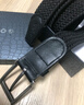 高尔夫GOLF男士帆布皮带青年学生弹力编织针扣腰带男松紧裤带潮牛仔裤腰带5U668121J黑色 送老公男友礼物 实拍图