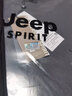 吉普JEEP【纯棉3件装】短袖T恤男20222夏季新款男士体恤衫纯色半袖圆领中青年宽松休闲百搭上衣男 黑色+红色+铁灰 XXXL（建议145-160斤） 实拍图