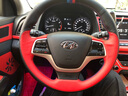 奥迈尔 适用于现代菲斯塔方向盘套真皮手缝领动/索纳塔九/ix35/ix25/朗动/胜达/名图/途胜 运动款B002 实拍图