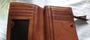 ANDSEEYOU品牌 钱包男 短款证件卡包 竖款钱夹 真皮手拿包 手工牛皮皮夹子 棕色 实拍图