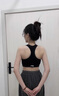 李宁（LI-NING）运动内衣文胸女瑜伽健身背心跑步中强防震bra无钢圈聚拢胸衣美背 标准白【工字型美背】 M 实拍图