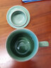 龙泉青瓷茶杯办公杯陶瓷茶具家用喝茶杯纯手工泡茶杯带柄杯子普洱茶杯水杯 哥窑梅子青开片-礼盒装 实拍图