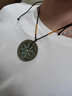 【龙虎山直发】山鬼花钱吊坠道家真品古钱币项链朱砂八卦铜钱饰品 老款天机龙门5.5cm 配绳子 手工绑好 锦囊包好寄出 实拍图
