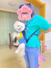 SLPC狗狗背包胸前双肩包小型犬比熊泰迪透气旅行便携包外出狗背带猫包 黄蓝 M（建议5-8斤内宠物） 实拍图