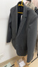 罗蒙（ROMON）西服男士春秋季毛呢西装男商务休闲上衣服外套男装 灰色加棉 XL 实拍图