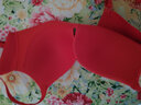 蕉内（Bananain）【刘浩存同款】3系小胸强聚拢女士内衣无钢圈抗菌透气无痕文胸罩 利是红 70A 实拍图