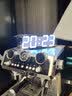 三每3D幻彩LED台钟客厅电视柜座钟彩色电子钟表会议室时尚创意挂钟时钟夜光闹钟带日期遥控器 G61黑色（带外框） 实拍图